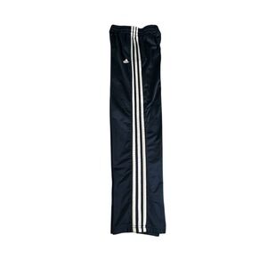 Adidas Youth Track Pants Navy Blue White 3-Stripes Size L 14/16 Athletic Fit